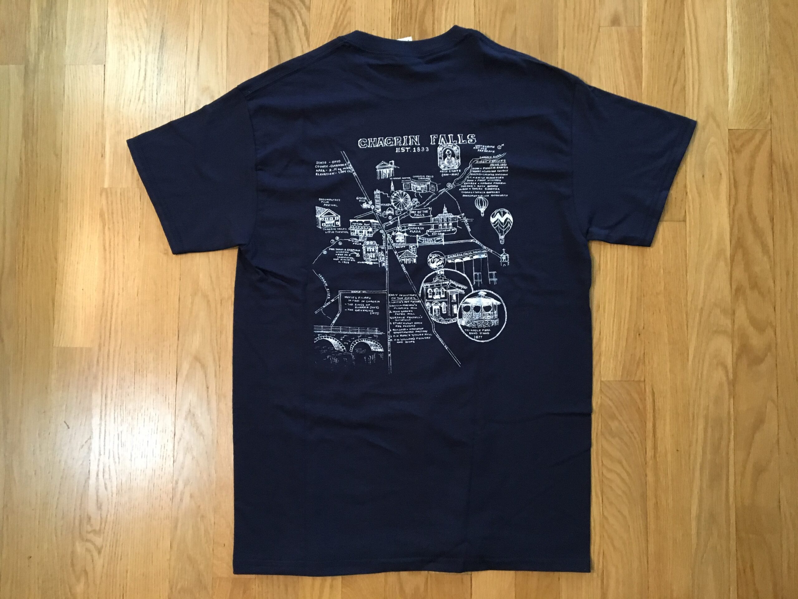 Tee-shirt back – Chagrin Falls Historical Society