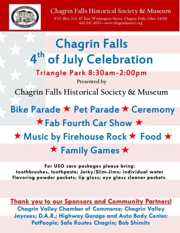 Chagrin Falls 4th of July Celebration Chagrin Falls Historical Society