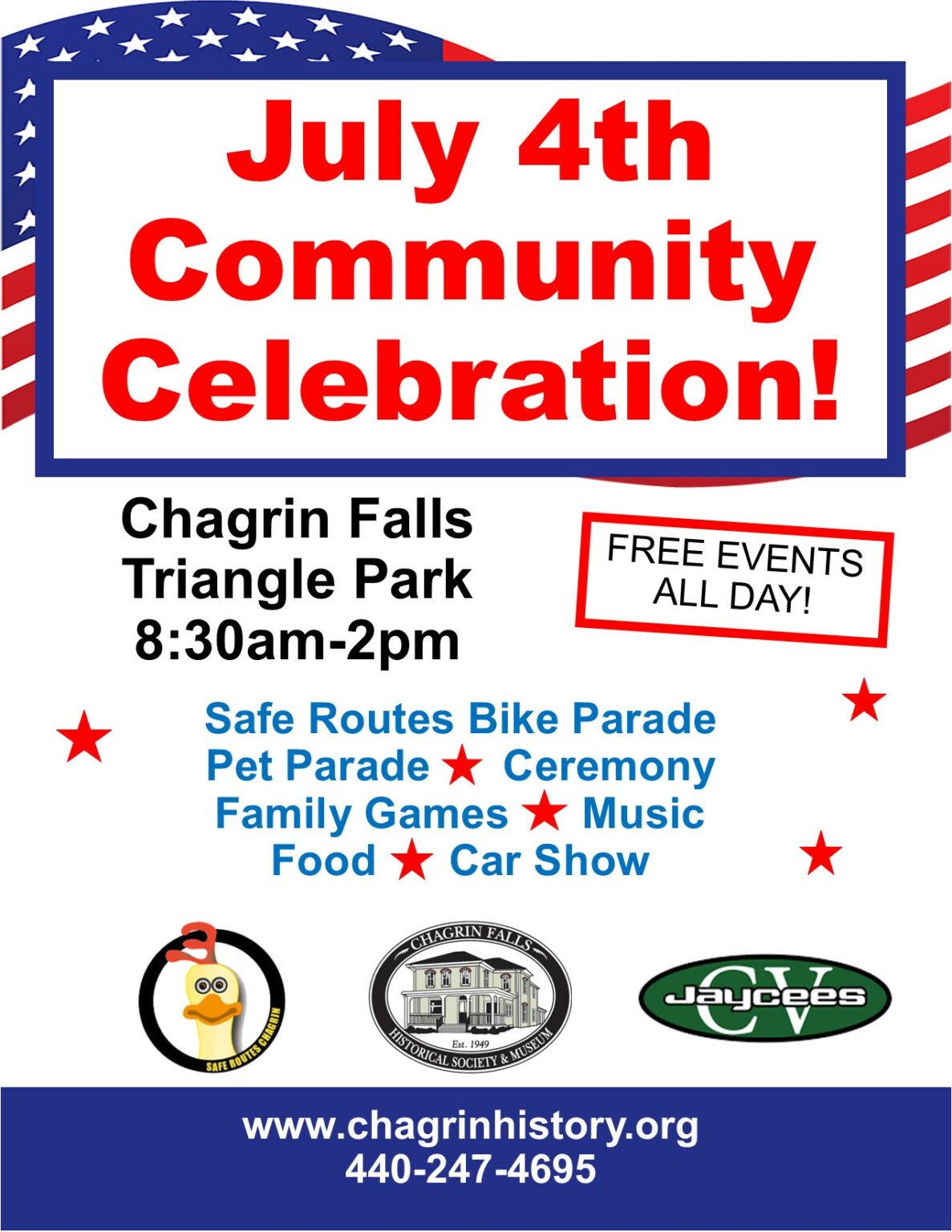 July 4th Community Celebration Chagrin Falls Historical Society